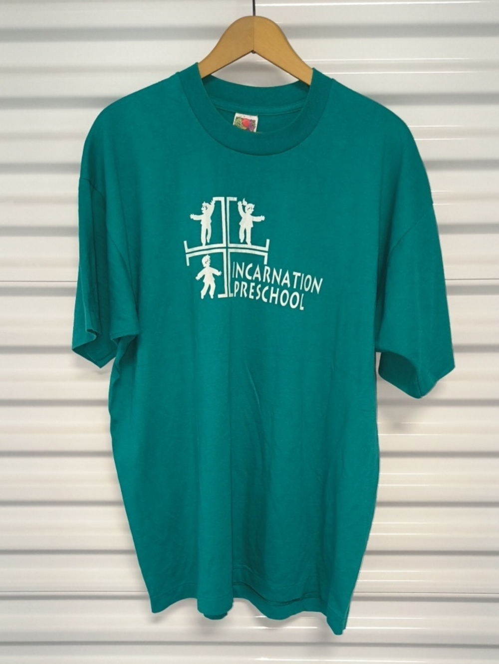 Vtg Incarnation Preschool Graphic Single Stitch Crewneck Short Sleeve T-Shirt XL